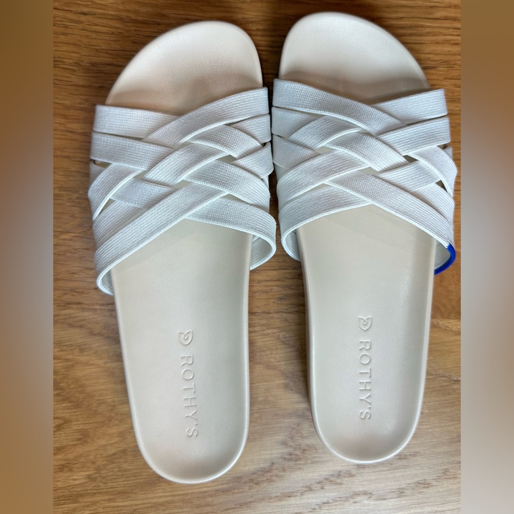 💙 Rothy’s | The Slide in Cloud White 💙 - Picture 2 of 6